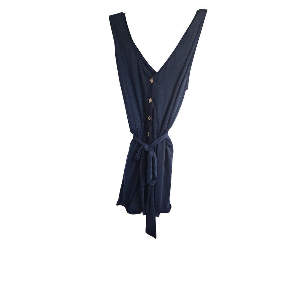 Navy Blue Women's Cupshe Sleeveless Romper Size Large